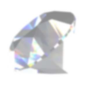iridescent glass-like diamond reflecting light